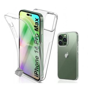 Coque en Silicone pour iPhone 14 Pro Max Transparent
