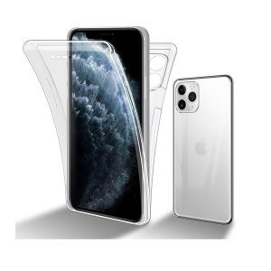 Coque en silicone transparent 360 pour iphone 11