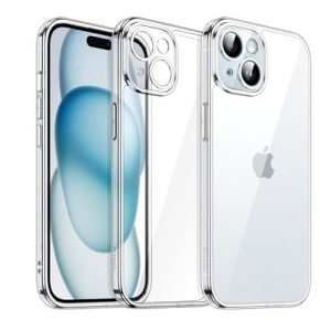 Coque en silicone transparent pour iphone 15