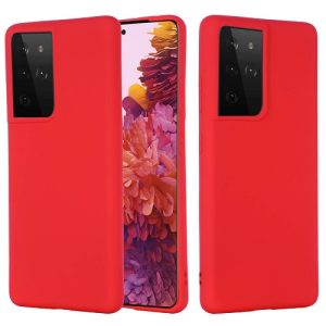 Etui en silicone Rouge pour Samsung Galaxy S21 plus