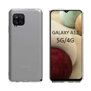 Coque en Silicone Compatible avec Samsung Galaxy A12 4G & 5G Transparent