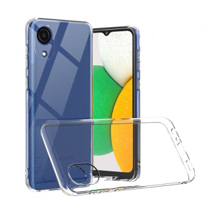 Coque en Silicone compatible avec Samsung A03 CORE Transparent