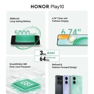 Smartphone Honor Play 10 – 3Go – 64Go – Garantie 12 mois