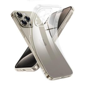 Coque en silicone transparent pour iphone 15 pro max