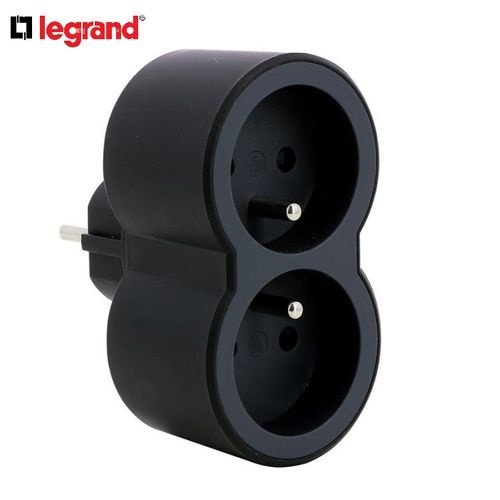 Legrand Multiprise 2 ports - Attachable - Noir