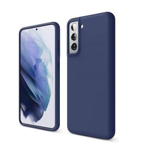 Etui en silicone pour Samsung Galaxy S21 plus Bleu