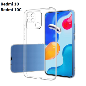 Coque en Silicone compatible avec Redmi 10 4G & Redmi 10C 4G Transparent